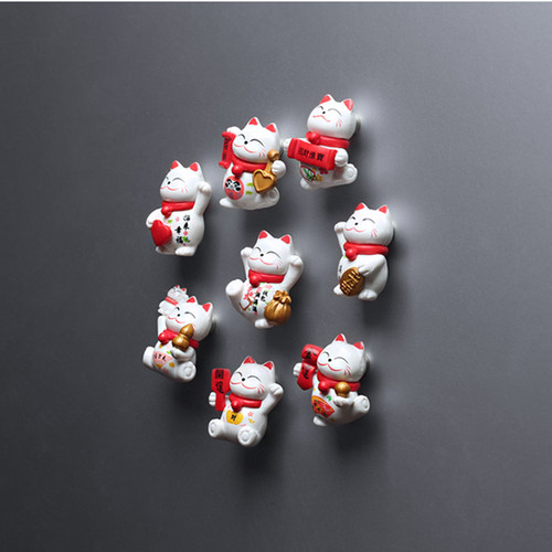 新品8 Pcs Fridge Magnet paste series Lucky Cat mTagnetic pas