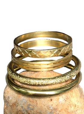 极速古法传承纯黄铜手镯男女闭口死E口斗音网红情侣手环时尚包邮