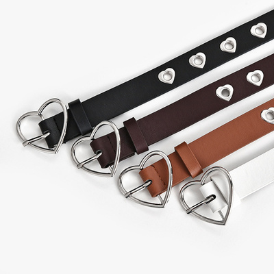 极速Women Belt Fashion Leather Punk GBelt With Adjustable Lo