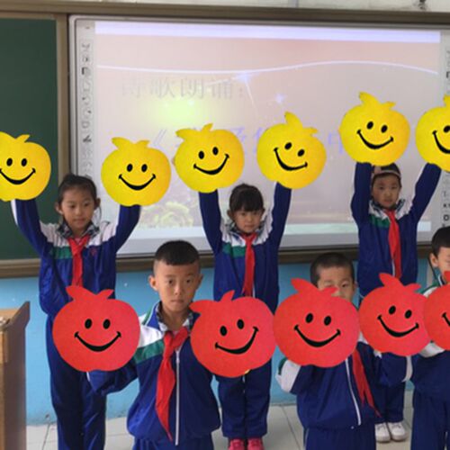 新品运动会开幕式入场方阵道具舞台C演出儿童舞蹈表演用品笑脸苹