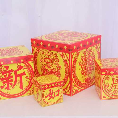 新品New Year window decoration gift box Spring FestivYal sce