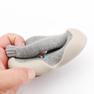 加厚卡通宝宝学步鞋 儿童毛圈袜子鞋 保暖室内地 新m款 极速2022冬季