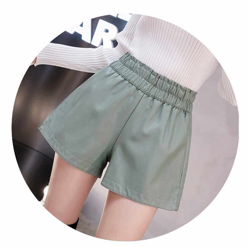 极速shintimes Elastic Higuh Waist Wide Leg iker Shorts Autum