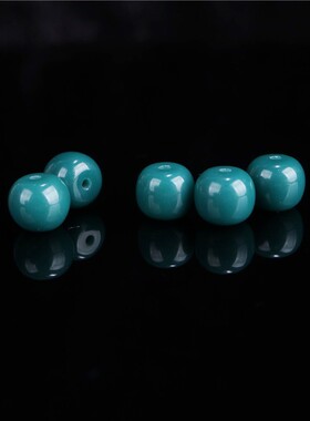 极速10mm老形珠古法蓝绿色琉璃手工E星月配饰配珠散珠隔珠腰珠diy