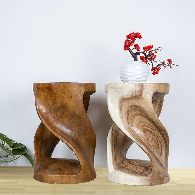 极速北欧木墩g凳实木圆形矮凳进门换鞋凳创意原木墩子坐凳茶几花