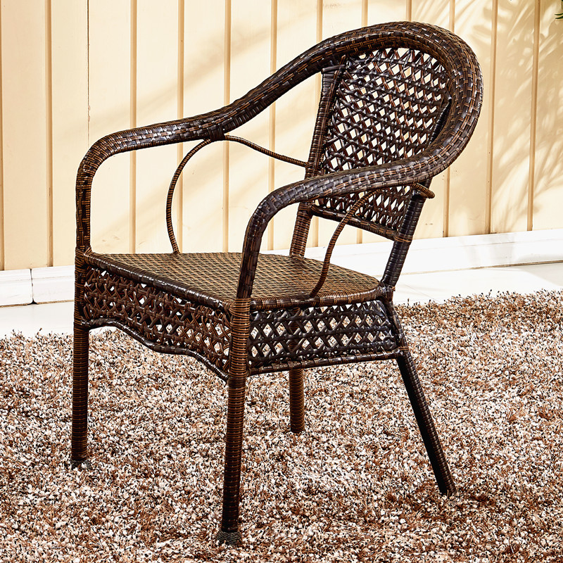 极速藤椅阳台桌椅休闲组合三件套藤椅户外腾编家用V靠背老人单人