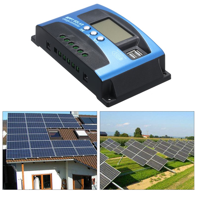 极速30/40/40/h60/100A MPPT Solar Charge Controller Dual USB
