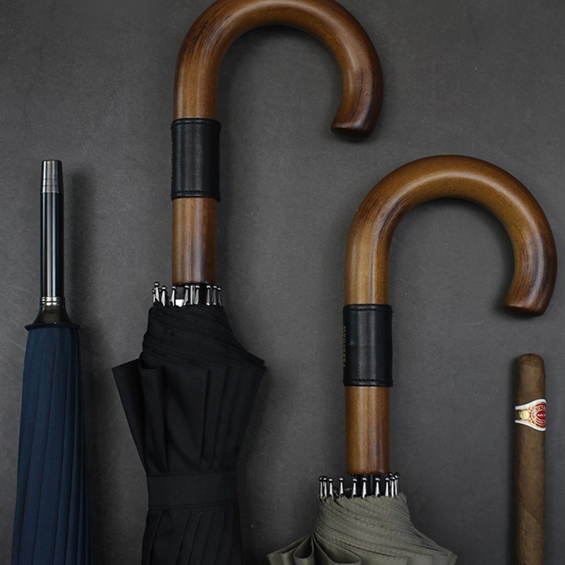 极速日系出口16骨超大伞面商务防风直G柄伞男女士自动双人长柄雨