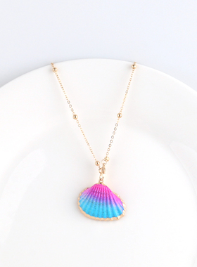 极速2023 Boho Conch pShell Necklace Sea Beach Shell Pendant