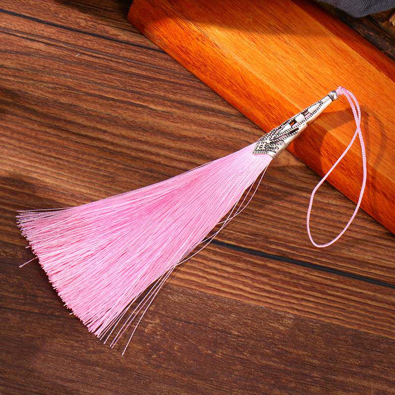 极速New hollow metal hat tassel cone hat holPlow phoenix tai