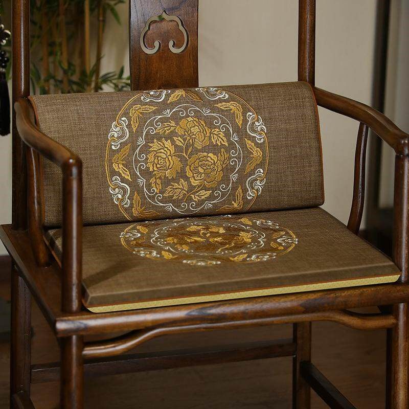新品中式靠枕高端红木沙发靠背垫罗汉床靠垫靠背S垫坐垫实木茶椅