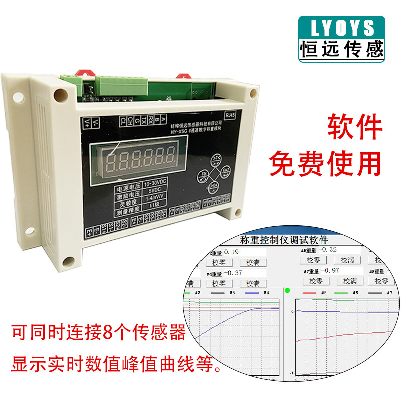 极速8通道数字信号称重模块485/232拉压力传感R器变送器放大器高,电子元器件市场,传感器,淘宝优惠券,粉丝福利购,淘宝优惠卷