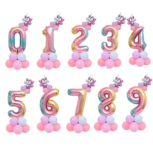 新品15PCSe Number Foil Balloons Digit Birthday Balloons