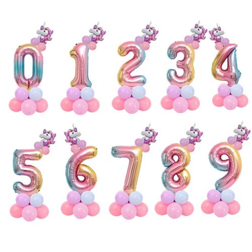新品15PCSe Number Foil Balloons Digit Birthday Balloons