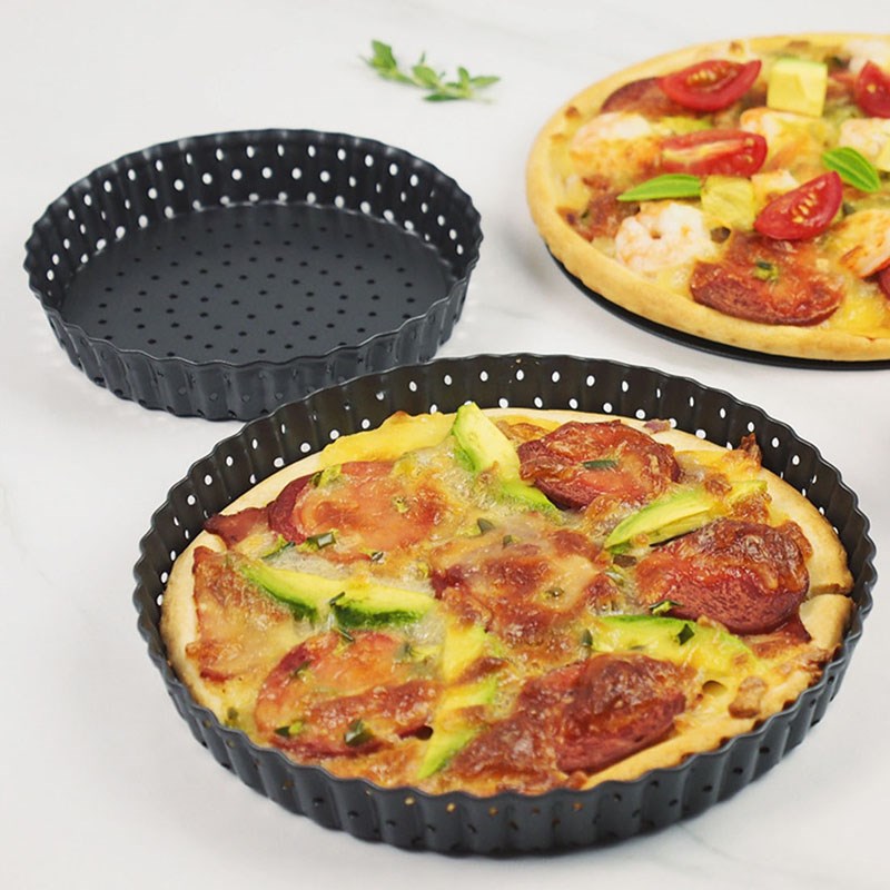 极速Non- Pizzia Pans Tart Quiche Flan Pan Molds Pie Pizza Ca