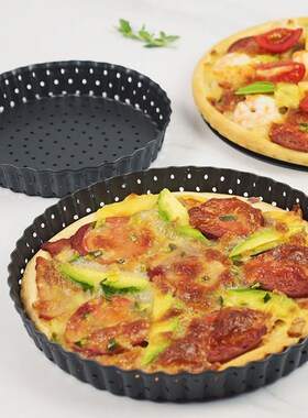 极速Non- Pizzia Pans Tart Quiche Flan Pan Molds Pie Pizza Ca