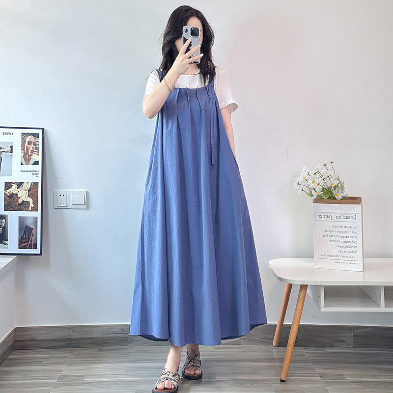 新品裙子女夏孕妇套装时尚洋气时髦20F25新款韩系短袖连衣裙宽松