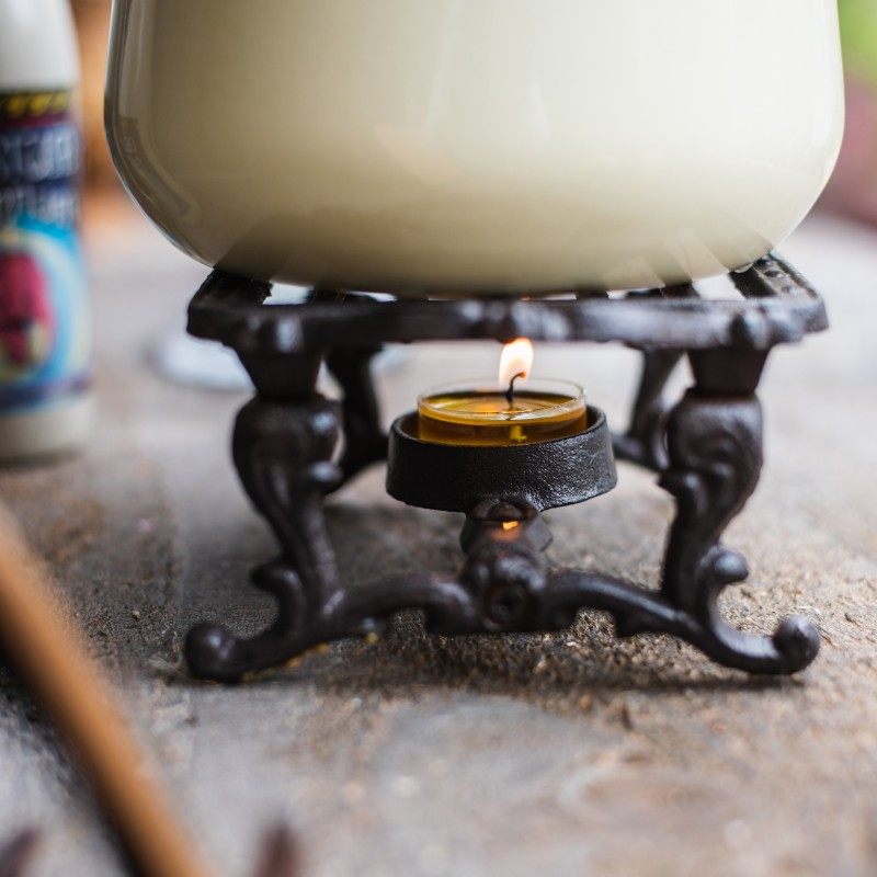 极速铸铁加热火锅支架q隔热保温花架装饰摆件复古花园户外野餐露