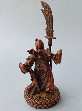 极速古玩横d刀关公武财神像关羽关二爷摆件合金铜义薄云天关公桌