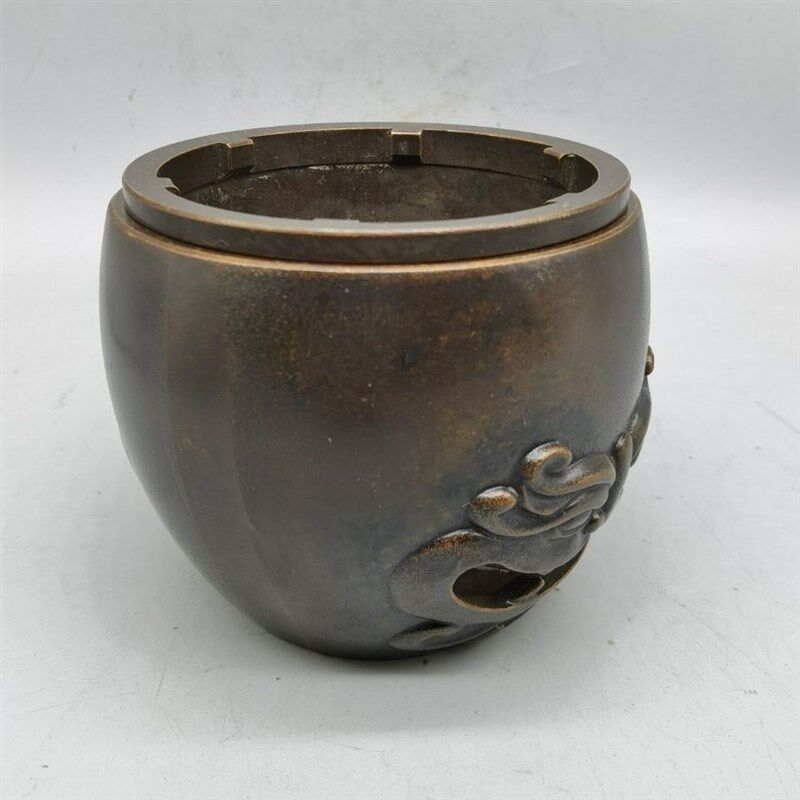 极速包邮精品仿h古铜器 古玩收藏 碳炉兽头炉摆件 家居用品装饰摆