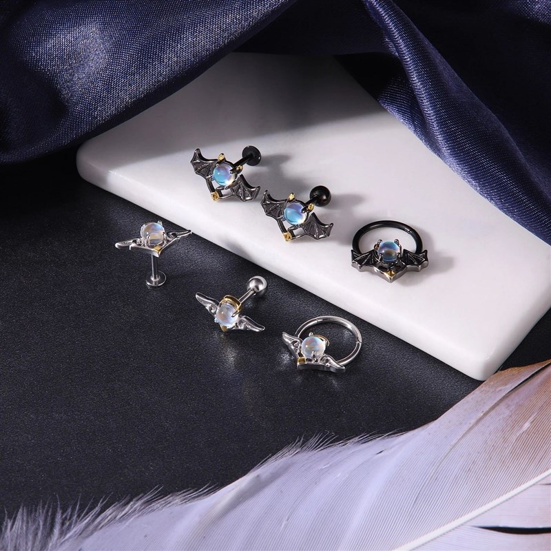 极速ZS 16G 1PC Devil Septum RinBg for Halloween Party Staine