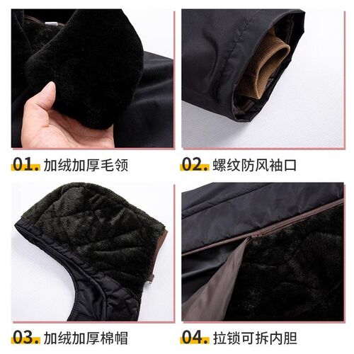 新品军大大衣男冬季加厚新款女保安冷库防寒服东北棉袄.老式军棉
