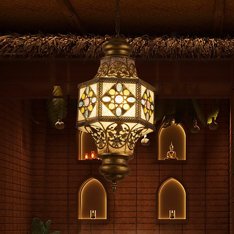 极速东南亚风格铁艺复古吊灯x工业风泰式酒吧餐厅客厅茶室氛围感