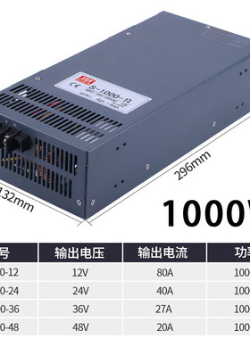 极速大功率48V50A1500W直流100w0W-24V42A12V100A36V800W开关电源