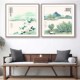 新品 水墨风景挂画p齐白石抽象山水客民宿酒店卧室墙壁画餐厅 中式