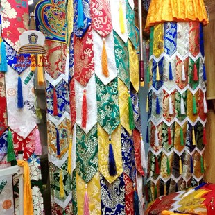 胜利幢 五彩筒 幢幡 高1.5米 一 极速精品藏式 直径30cm f佛堂定做
