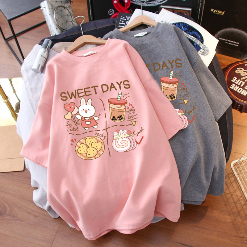 新品孕妇上衣短袖t恤女夏季2025E新款宽松大码休闲孕妈穿搭中长款