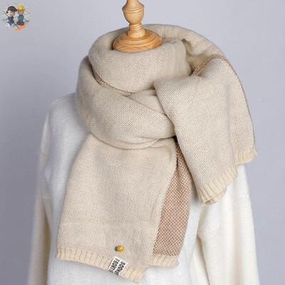极速Multicolorj Women Winter Warm Wool Scarf Long Shawl Cash