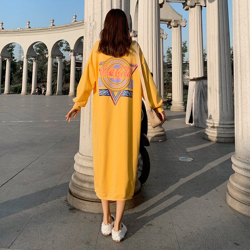 新品孕妇秋装卫衣秋款连衣裙中长款2D025秋季新款宽松时尚上衣春