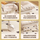 新品 板凳带娃儿童懒人静音靠 滑轮矮凳带万向轮小凳子家用圆换G鞋