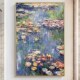 饰画现代植物壁画餐厅走廊睡莲 装 新品 莫奈风景客厅k挂画玄关竖版