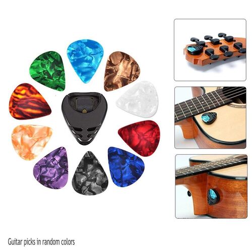 极速10 Pcs Guiitar Picks  Guitar Pick Holder Set for Acousti