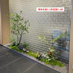 新品小型仿真绿植造景室内布置装饰假F花丛狗尾巴草酒店样板房角