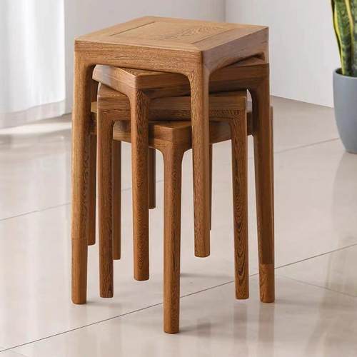 厂供老榆木方凳实木凳子家用餐凳简约榆木小板凳新中式矮凳喝茶凳