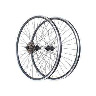 极速销促26寸变速登山自行车前后轮组26x175M195v刹双层铝合金车