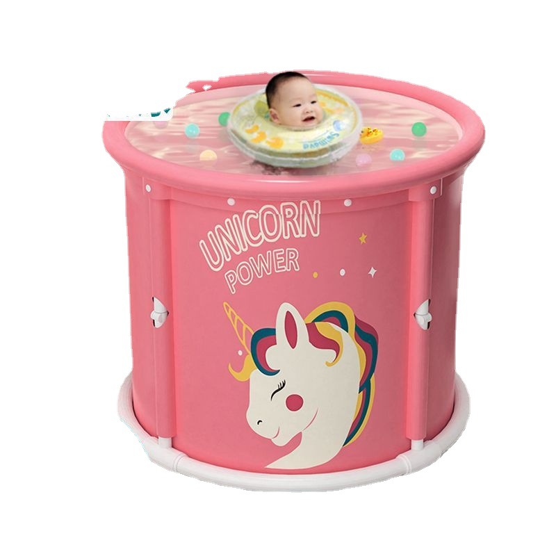 极速婴儿游泳池家用儿童游泳桶免安装夹棉保温宝T宝洗澡桶折叠浴