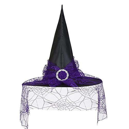 极速Halloween Witch Hat Decorative Props Adult Witch Ha.t He