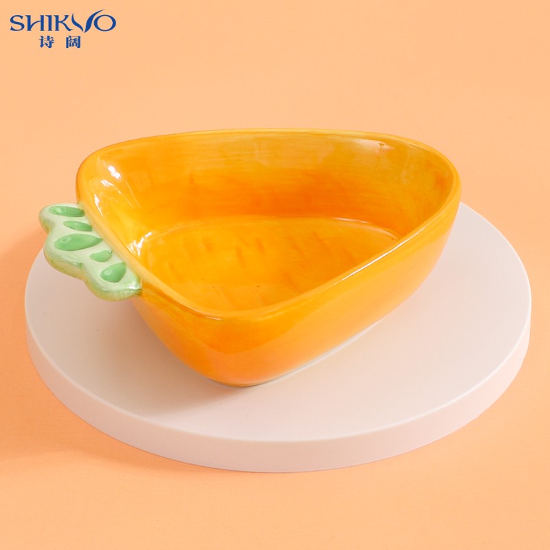 极速狗狗陶瓷饭碗防打翻喂水吃饭盆可爱卡通单碗R粮食碗盆小狗宠