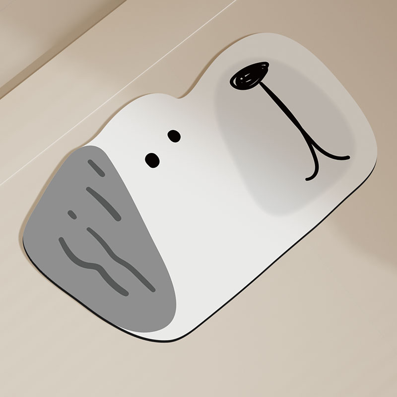 极速家用软矽藻泥浴室地垫化妆室B厕所门口速乾吸水凉垫防滑门垫