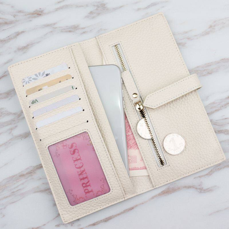 极速Genuine Leather Wqomen Luxury Lychee Pattern Wallets Lon