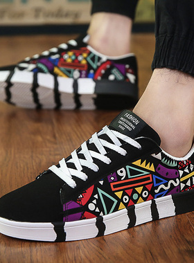 极速New Meen Sneakers Casual Shoes Men Lovers Printing Fashi