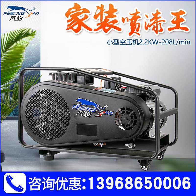 风豹空压机0.28喷漆王打气泵木工家用家装王2.2KW小型空气压缩机