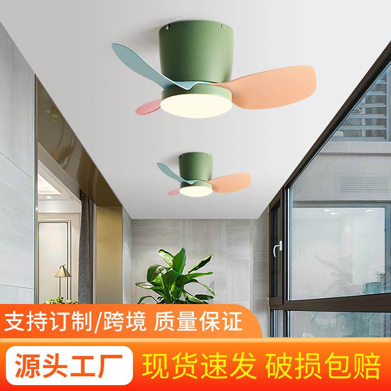 工厂直销迷你卧室儿童风扇灯餐厅灯过道玄关阳台小型吊扇灯吸顶灯图片