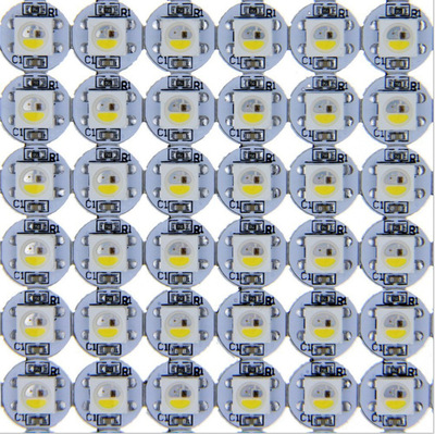 100个4-脚 WS2812B硬板小圆点 5V 5050 RGB RGBW内置幻彩全彩灯珠