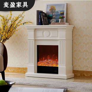 简约法式壁炉装饰柜小户型家用客厅仿真火焰电取暖壁炉实木80长