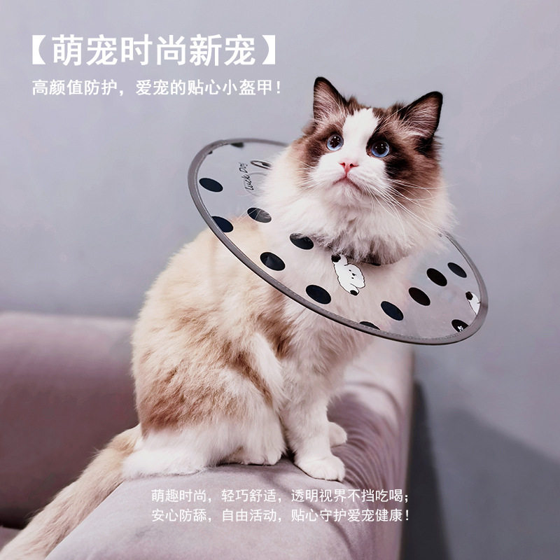 猫咪伊丽莎白圈时尚印花透明PVC狗狗绝育防舔咬护理项圈宠物用品,宠物/宠物食品及用品,宠物伊丽莎白圈,淘宝优惠券,粉丝福利购,淘宝优惠卷